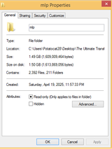 pony folder size
