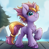 rainbowshine (mlp), raised hooves, pony, solo s-3706220335