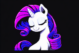 Rarity (MLP), pony, bust, simple background, eyes closed, head tilted down, view s-3140103461