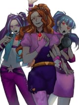 3627539__safe_artist-colon-cadence_sniffa_adagio+dazzle_aria+blaze_sonata+dusk_human_equestria+girls_g4_female_microphone_simple+background_the+dazzlings_trio_w