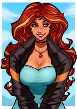 3580634__safe_artist-colon-nire_sunset+shimmer_human_art+pack-colon-mypastisnottoday2025_g4_arm+boob+squeeze_big+breasts_boob+freckles_breasts_bust_busty+sunset