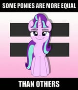 1649766__safe_starlight+glimmer_pony_unicorn_g4_the+cutie+map_animal+farm_communism_dictator_equal+cutie+mark_funny_meme_smug_solo_stalin+glimmer_tyrant_tyrant+