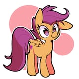 2430644__safe_artist-colon-kindakismet_scootaloo_pegasus_pony_g4_abstract+background_cute_cutealoo_female_high+res_mare_older_older+scootaloo_one+ear+down_simpl