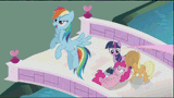 28805__safe_screencap_applejack_fluttershy_pinkie+pie_rainbow+dash_twilight+sparkle_earth+pony_pegasus_pony_unicorn_g4_season+2_secret+of+my+excess_animated_c