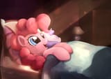 1015002__safe_artist-colon-scootiebloom_maud+pie_pinkie+pie_earth+pony_pony_hearthbreakers_bed_crepuscular+rays_cute_diapinkes_dust+motes_female_lamp_mare_open+