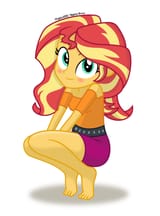 2713480__safe_artist-colon-kingdark0001_sunset+shimmer_equestria+girls_g4_my+little+pony+equestria+girls-colon-+better+together_barefoot_blushing_clothes_cute_f