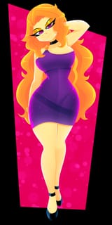 3191792__safe_artist-colon-xan-dash-gelx_adagio+dazzle_human_equestria+girls_g4_arm+behind+back_arm+behind+head_breasts_choker_clothes_dress_female_lidded+eyes_