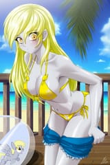 3612177__suggestive_alternate+version_artist-colon-mauroz_derpy+hooves_human_pegasus_pony_equestria+girls_g4_beach_belly_belly+button_bikini_blushing_breasts_bu