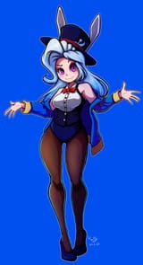 3316644__safe_artist-colon-the-dash-park_trixie_human_equestria+girls_g4_bare+shoulders_blue+background_breasts_bunny+ears_bunny+suit_busty+trixie_clothes_femal