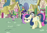2080988__safe_derpibooru+import_screencap_bon+bon_lucky+clover_spike_twilight+sparkle_magical+mystery+cure_angry_animated_animation+error_big+crown+thi
