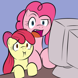 24494__safe_pinkie+pie_apple+bloom_reaction+image_artist-colon-kloudmutt_disgusted
