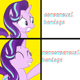 3630271__artist+needed_safe_starlight+glimmer_pony_unicorn_g4_cringing_drake_eyes+closed_female_gritted+teeth_horn_hotline+bling_mare_meme_ponified+meme_raised+