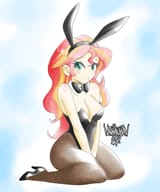 2186301__suggestive_artist-colon-danmakuman_sunset+shimmer_human_equestria+girls_g4_adorasexy_bare+shoulders_blushing_breasts_bunny+ears_bunny+suit_busty+sunset