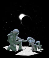 2966717__safe_artist-colon-rocket-dash-lawnchair_princess+luna_alicorn_human_pony_g4_astronaut_boop_cute_duo_earth_eyes+closed_featured+image_female_filly_flopp