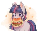 cute twi noms a burger