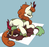 1747987844451710 3064125__safe_artist-colon-t72b_autumn+blaze_cinder+glow_summer+flare_kirin_pony_g4_animated_annoyed_awwtumn+blaze_behaving+like+a+cat_blazebutt_butt_cinder+glo