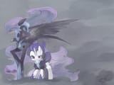 1068953__safe_artist-colon-kuzumori_nightmare+moon_rarity_alicorn_pony_unicorn_g4_my+little+pony-colon-+friendship+is+magic_the+cutie+re-dash-mark_alternate+tim