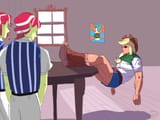 1498345__safe_applejack_flim_flam_equestria+girls_hat_muscles_table_floating_flim+flam+brothers_applejacked_error_glitch_artist-colon-dusty-dash-munj