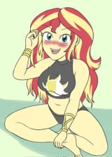 3624683__safe_artist-colon-sumin6301_sunset+shimmer_human_equestria+girls_g4_belly_belly+button_bikini_blushing_breasts_busty+sunset+shimmer_clothes_female_look