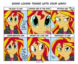 823775__safe_artist-colon-varemia_sunset+shimmer_equestria+girls_g4_cute_dialogue_doing+loving+things_looking+at+you_meme_ponied+up_shimmerbetes_tongue+out_wai
