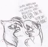 281221__dead+source_safe_artist-colon-enigmaticfrustration_gilda_lily+valley_earth+pony_griffon_pony_g4_blushing_crack+shipping_dialogue_female_lesbian_monochr