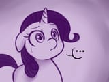 752284__safe_artist-colon-xarakayx_derpibooru+import_rarity_ask+flutterstalker_-dot--dot--dot-_monochrome_nervous_reaction+image_solo_sweatdrop