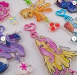 stylized acrylic charms