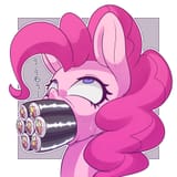 1354195__safe_artist-colon-kaikoinu_pinkie+pie_eating_food_gentlemen_maki_pony_setsubun_silly_silly+pony_solo_sushi