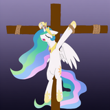 Princess Celestia (mlp), raised hooves, pony, solo, comic, minimalist, rough ske s-1423988405