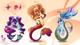 3633578__safe_artist-colon-keycg_adagio+dazzle_aria+blaze_sonata+dusk_merpony_equestria+girls_g4_alternate+design_dorsal+fin_eyelashes_eyeshadow_female_fins_fis