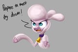 3296929__safe_artist-colon-thescornfulreptilian_pom+tfh_sheep_them27s+fightin27+herds_bell_bell+collar_cloven+hooves_collar_community+related_ewe_female_gray+ba