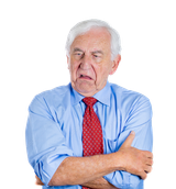 old annoyed man