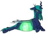 859595__safe_artist-colon-nobody_queen+chrysalis_changeling_changeling+queen_nymph_belly_cute_cutealis_cuteling_derpibooru+import_female_female+focus_g