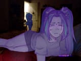3634128__safe_artist-colon-esposadelauren__aria+blaze_sonata+dusk_equestria+girls_g4_blue+hair_drowsy_duo_female_meme_pigtails_ponytail_purple+eyes_real+life+ba