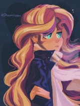 3521678__safe_artist-colon-dreamz_sunset+shimmer_equestria+girls_g4_clothes_ear+piercing_earring_female_jewelry_nose+piercing_piercing_scarf_solo_winter