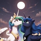 34872__prompter+needed_safe_ai+generated_princess+celestia_princess+luna_alicorn_pony_g4_crown_duo_duo+female_eyeshadow_female_folded+wings_full+moon_horn_jew