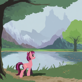 Unnamed Pony #762 (mlp), pony, solo, character focus, comic, minimalist, rough s s-2679552458(7)