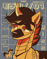 6967481__safe_artist-colon-poxy_boxy_imported+from+derpibooru_oc_oc+only_pony_robot_robot+pony_unicorn_banana_bust_commission_eyebrows_eyebrows+visible+through+