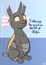 6749815__safe_artist-colon-heretichesh_imported+from+derpibooru_oc_oc+only_oc-colon-konica_changeling_4th+of+july_american+flag_belly_big+belly_changeling+oc_ch
