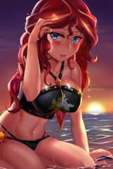 Sunset Shimmer Equestria Girls Swimsuit Big Breasts