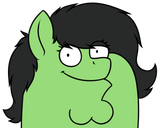 1859348__safe_artist-colon-smoldix_edit_oc_oc+only_oc-colon-filly+anon_bedroom+eyes_crossover_family+guy_female_filly_looking+at+you_peter+griffin_simple+backgr