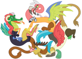 Draconequus_Adoptables_by_ivyhaze