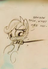 3526830__suggestive_artist-colon-foxinshadow_scootaloo_pegasus_pony_g4_blushing_bust_collar_female_implied+lesbian_implied+rainbow+dash_implied+scootadash_impli