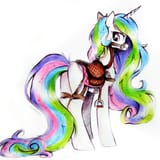 2638464__source+needed_safe_artist-colon-liaaqila_princess+celestia_alicorn_pony_bridle_butt_harness_looking+back_plot_reins_saddle_simple+background_smiling_so