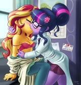 1116742__suggestive_artist-colon-shaxbert_applejack_fluttershy_pinkie+pie_rainbow+dash_rarity_sci-dash-twi_spike_spike+the+regular+dog_sunset+shimmer_twilight+s