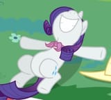 rarity smile laying