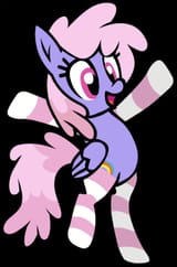 wife in socks but with a transparent bg