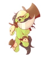 7277269__safe_artist-colon-algoatall_oc-colon-anonfilly_earth+pony_pony_clothes_female_filly_hat_looking+at+you_panties_simple+background_skull_solo_sword_top+h