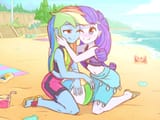 2166925__safe_artist-colon-raridashdoodles_rainbow+dash_rarity_crab_equestria+girls_equestria+girls+specials_g4_my+little+pony+equestria+girls-colon-+better+tog