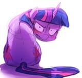 301749__source+needed_useless+source+url_safe_artist-colon-sunibee_twilight+sparkle_pony_unicorn_g4_angry_back_blushing_both+cutie+marks_death+stare_faic_femal